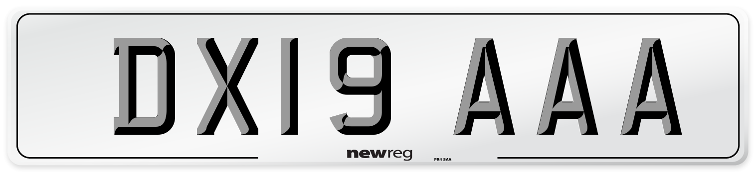 DX19 AAA Number Plate from New Reg